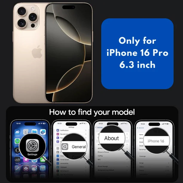 Entronix [Magnetic] Case Compatible with iPhone 16 Pro - Rugged Armor Gripstand