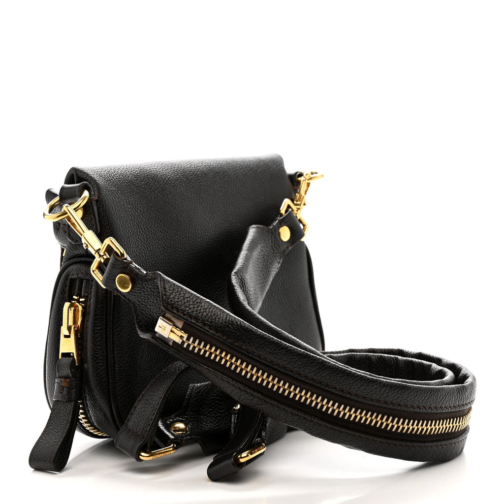 Calfskin Mini Jennifer Crossbody Bag Brown