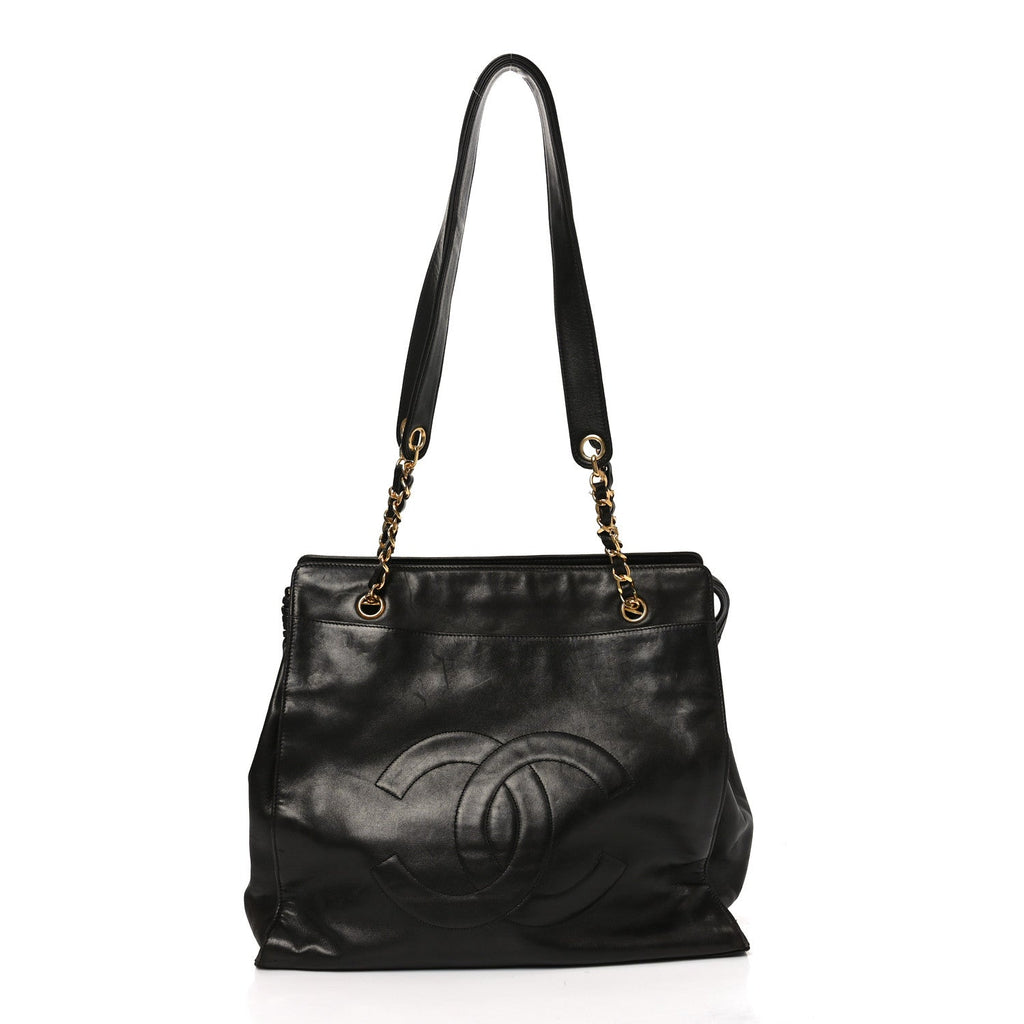 Lambskin CC Shoulder Bag Black