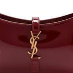 Patent Calfskin Le 5 A 7 Mini Hobo Red Grenat