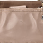 Vinyl Large Lipstick Tote Dark Beige