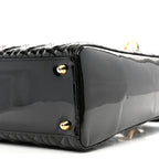 Patent Cannage Large Lady Dior Black