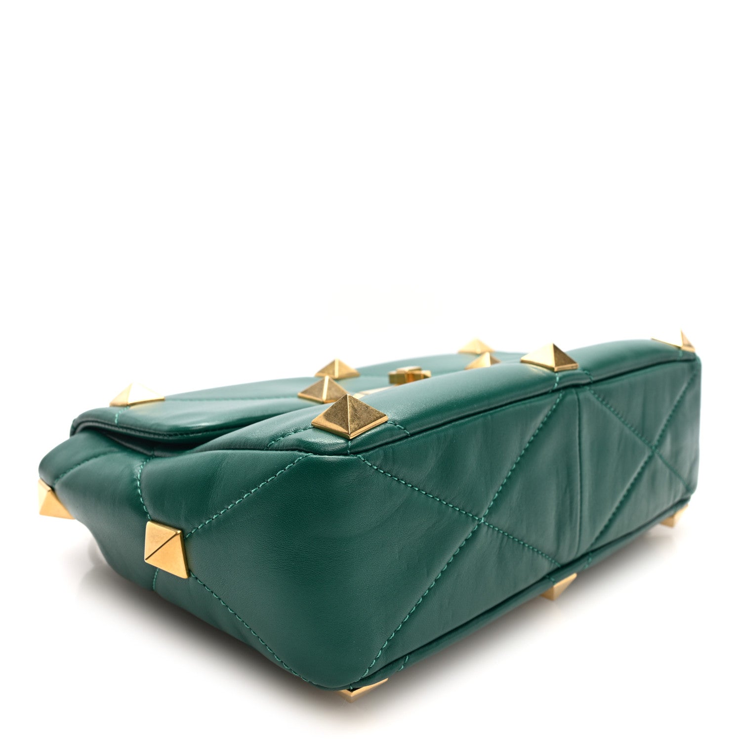 Nappa Medium Roman Stud Shoulder Bag Jungle