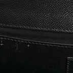 Grain De Poudre Textured Mixed Matelasse Triquilt Medium Monogram Satchel Black