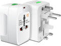 Entronix International Plug Adapter - 2-Pack Converter for EU, UK, AU, Asia to US Outlets