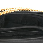 Calfskin Small Twin Skull Chain Crossbody Black