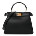Shiny Nappa Petite Peekaboo I SEE U Satchel Black