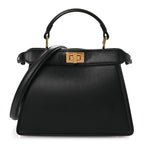 Shiny Nappa Petite Peekaboo I SEE U Satchel Black