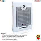 Outdoor Speakers Stereo in Wall Speaker 500W Peak Passive Mount Wired Waterproof Patio House Garage Indoor Exterior Audio System Bocinas para Casa - Window