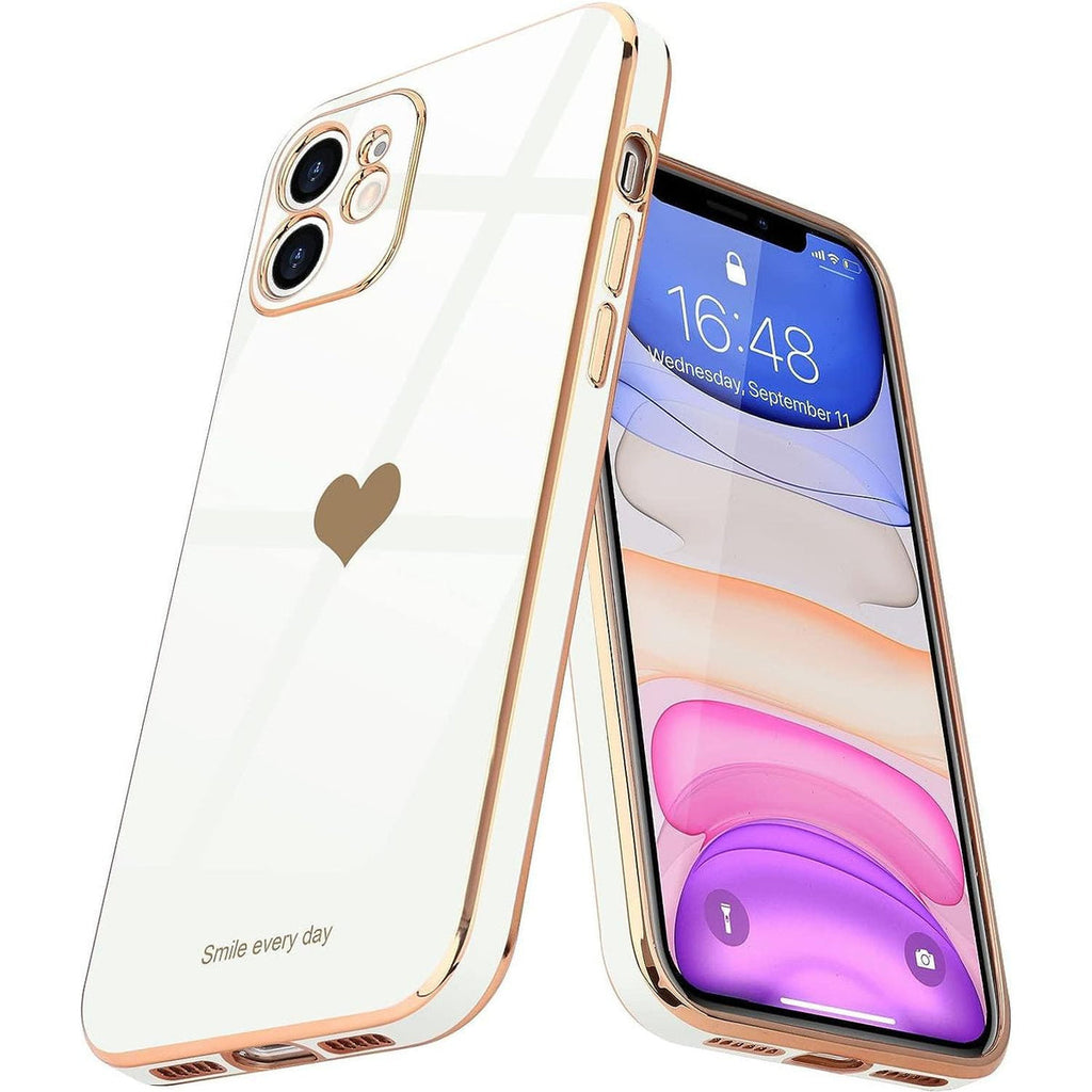 Entronix Case Compatible with iPhone 11 - [Flexible] Luxury Glossy Heart