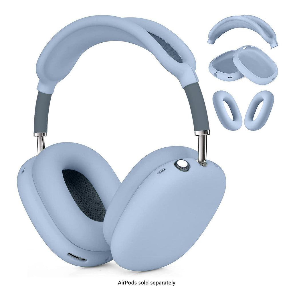 SAHARA - Silicone Combo Kit Case for Apple AirPods Max Headphones - Sky Blue