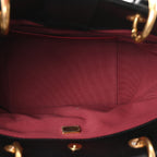 Lambskin Quilted Small Top Handle Shopping Bag Black