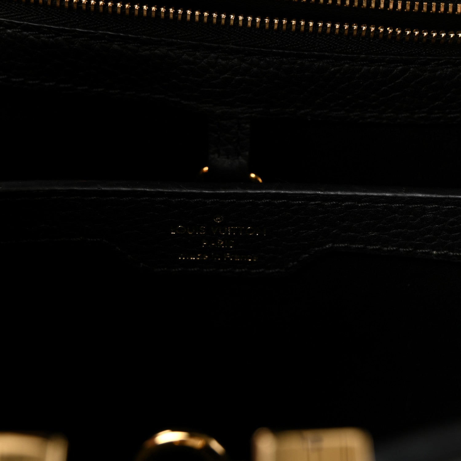 Taurillon Snakeskin Iris Blossom Capucines PM Black