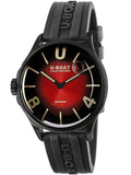 U-Boat Men's Watch Darkmoon 40 Red Black Soleil Steel