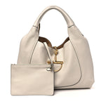 Grained Calfskin Softbit Maxi Shoulder Bag Taupe