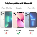 Entronix [Magnetic] Case Compatible with iPhone 13 - [Hard Back] Glitter Clear