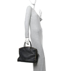 Vitello Rockstud Dome Shopper Black