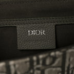 Oblique Jacquard Grained Calfskin Small Saddle Messenger Bag With Flap Green