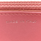 Lambskin Quilted CC Crossing Wallet On Chain WOC Pink