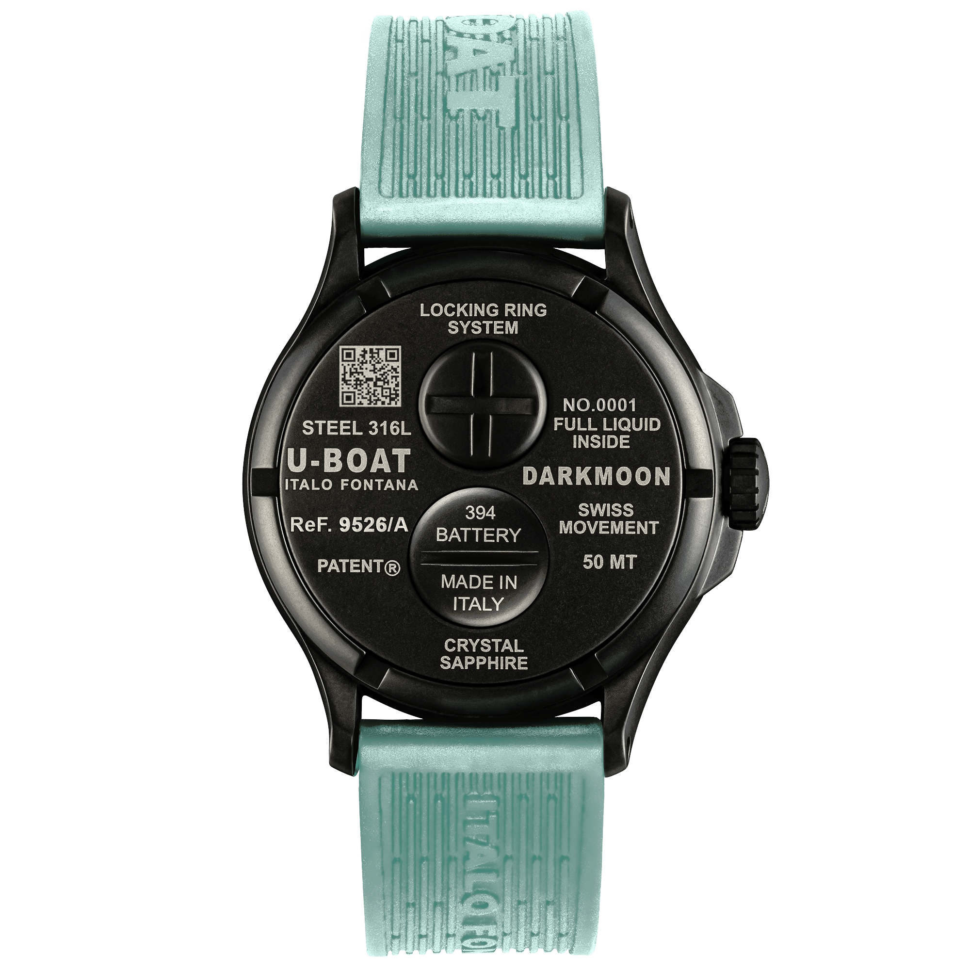 U-Boat Watch Darkmoon 44 Aquamarine Curve Black PVD