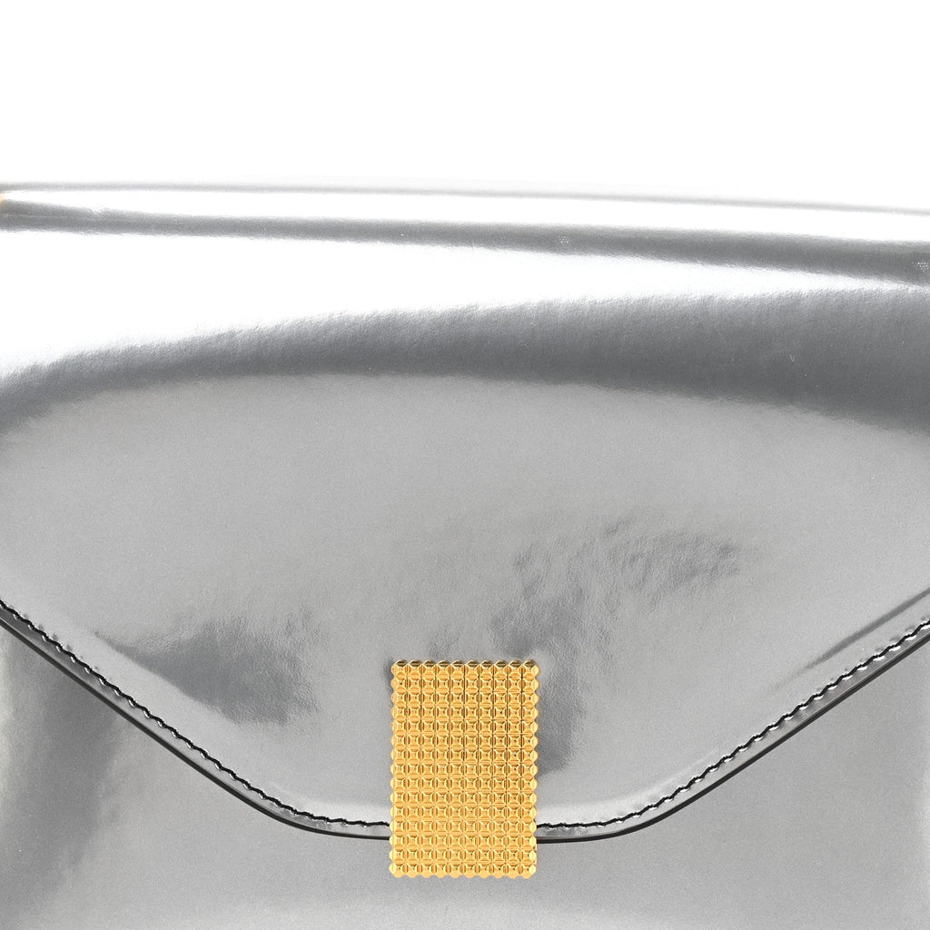 Metallic Calfskin Concerto Bag SIlver