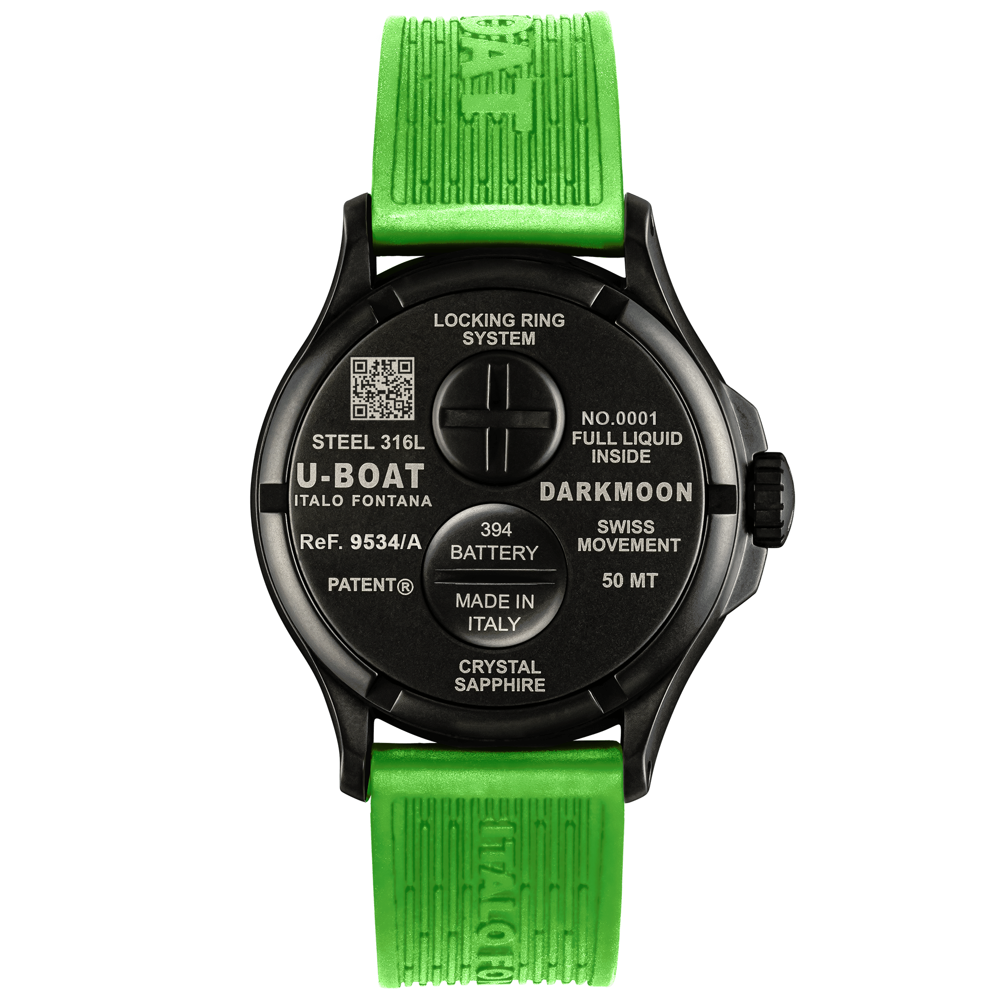U-Boat Watch Darkmoon 44 Green Curve Black PVD