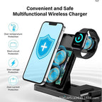 folding 4-in-1 multi-function mobile phone wireless charger for Apple 12/13/15W wireless fast charging