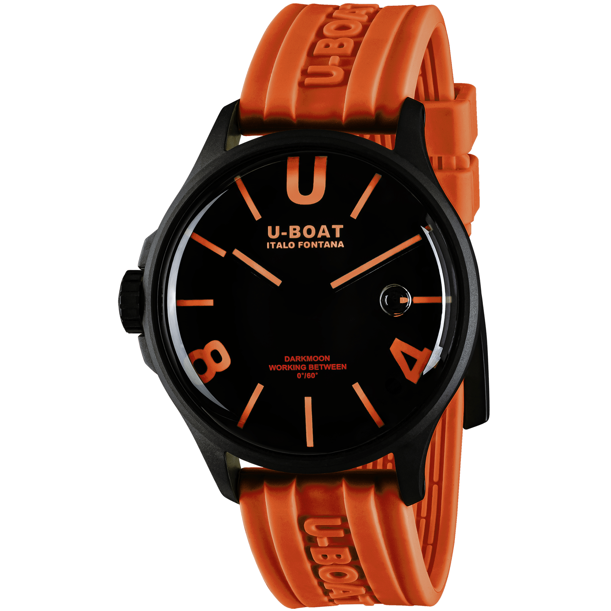 U-Boat Watch Darkmoon 44 Orange Black Curved PVD