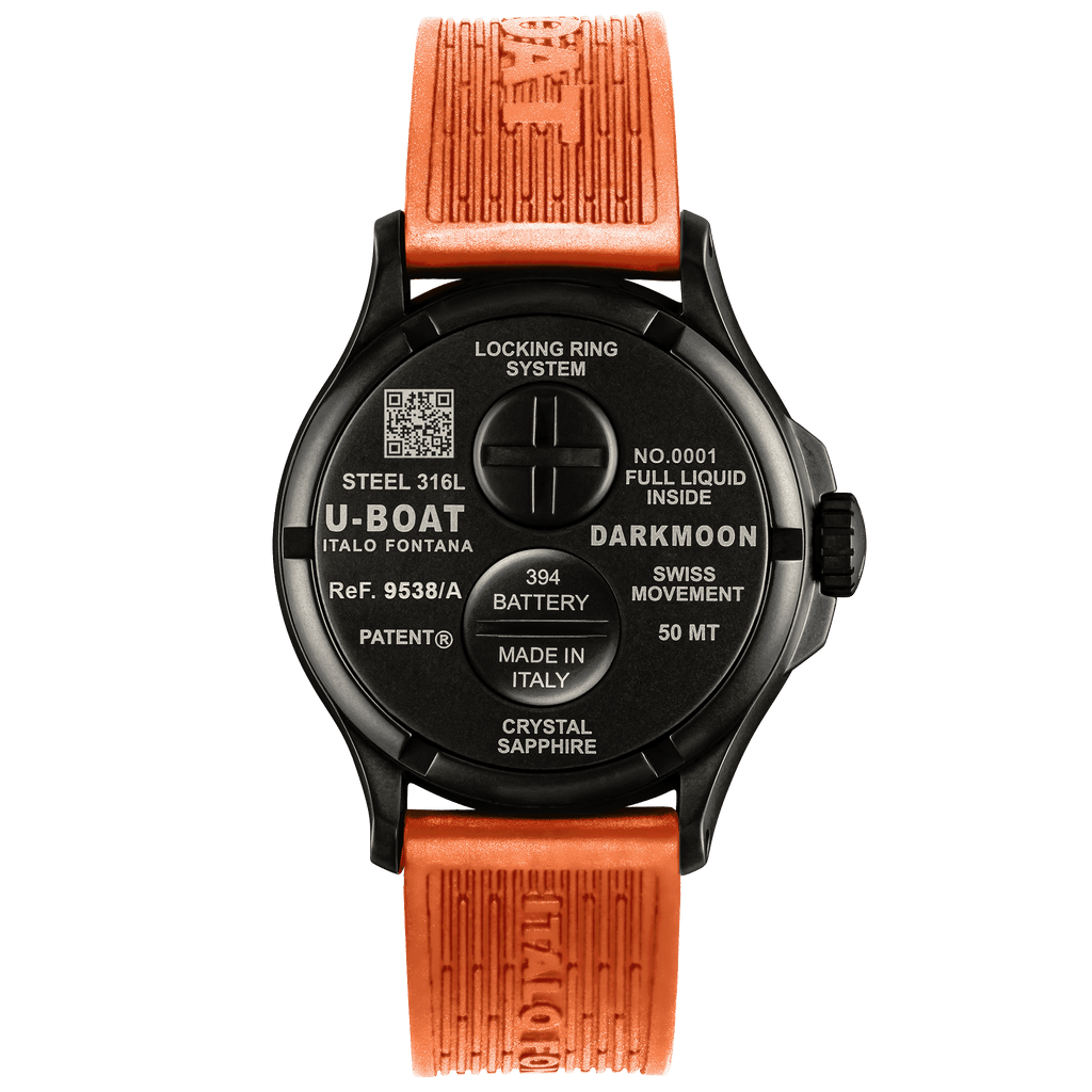 U-Boat Watch Darkmoon 44 Orange Black Curved PVD