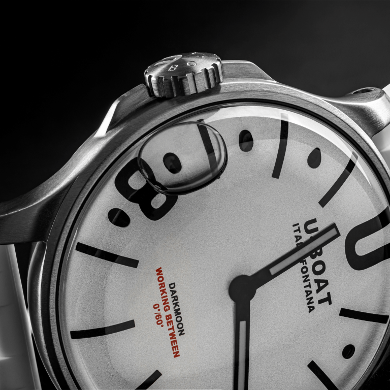U-Boat Watch Darkmoon 44 White Curve Stainless Steel