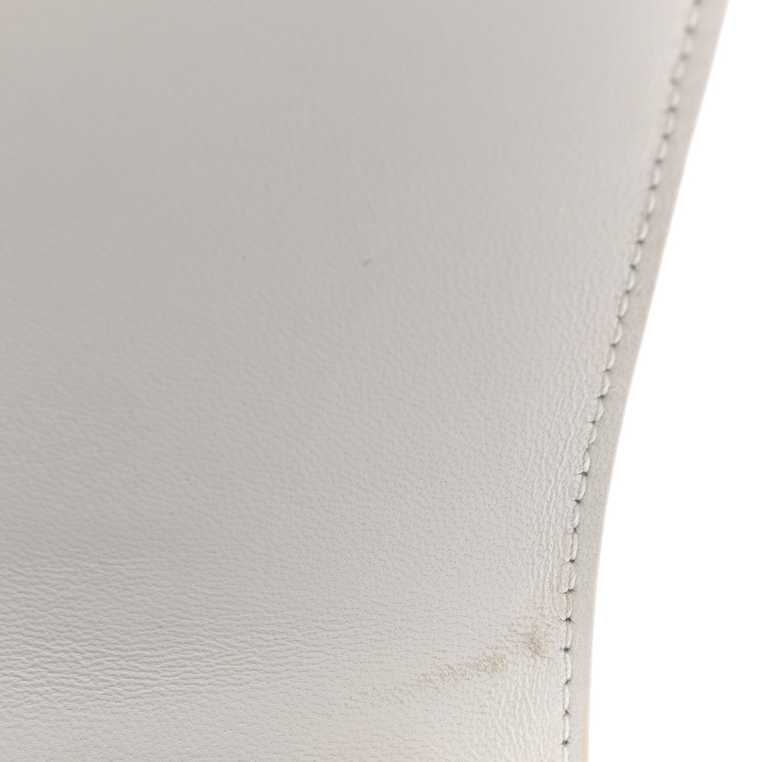 Calfskin Crocodile Embossed Small Hourglass Top Handle Bag White