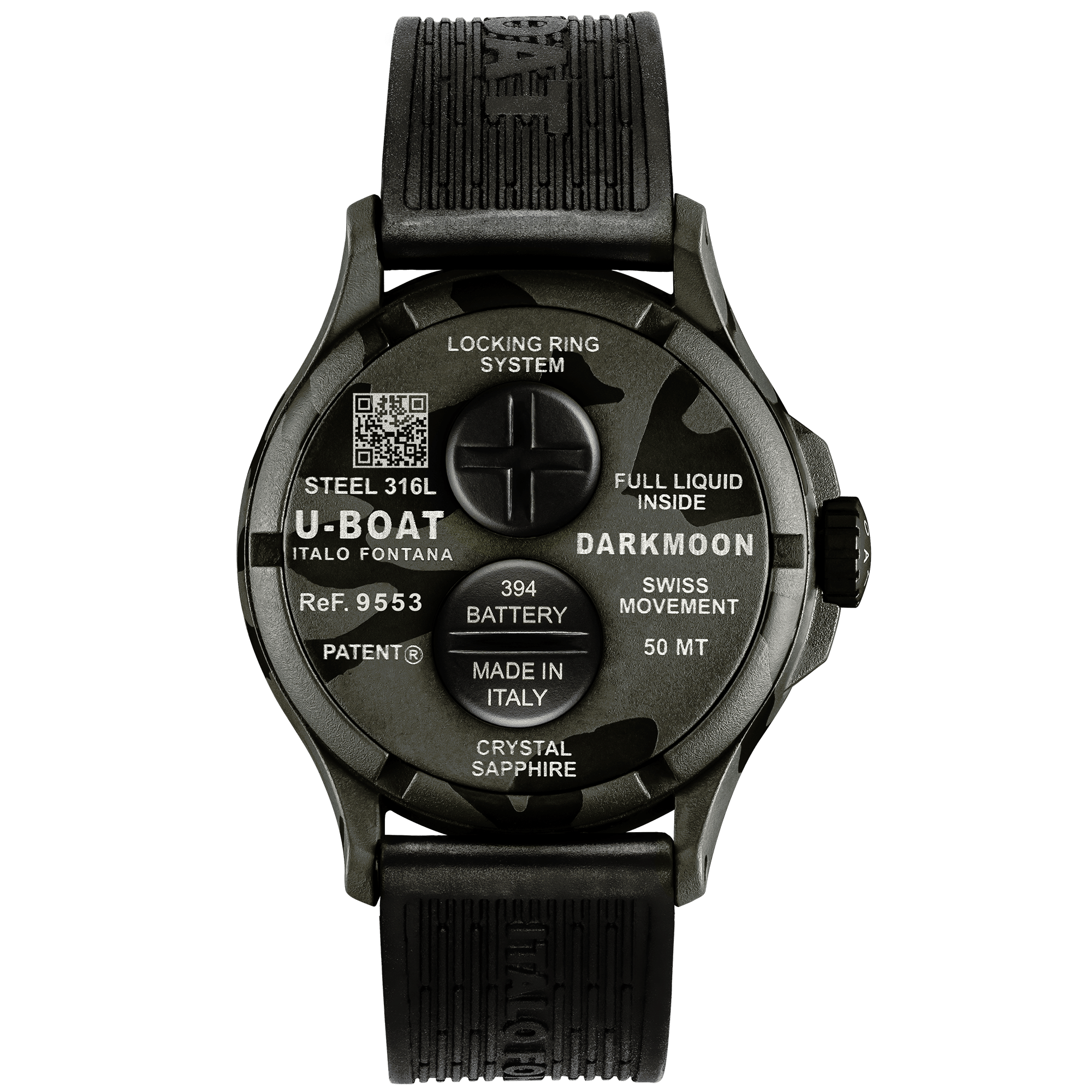 U-Boat Watch Darkmoon 44 BK Camouflage Curved Grey