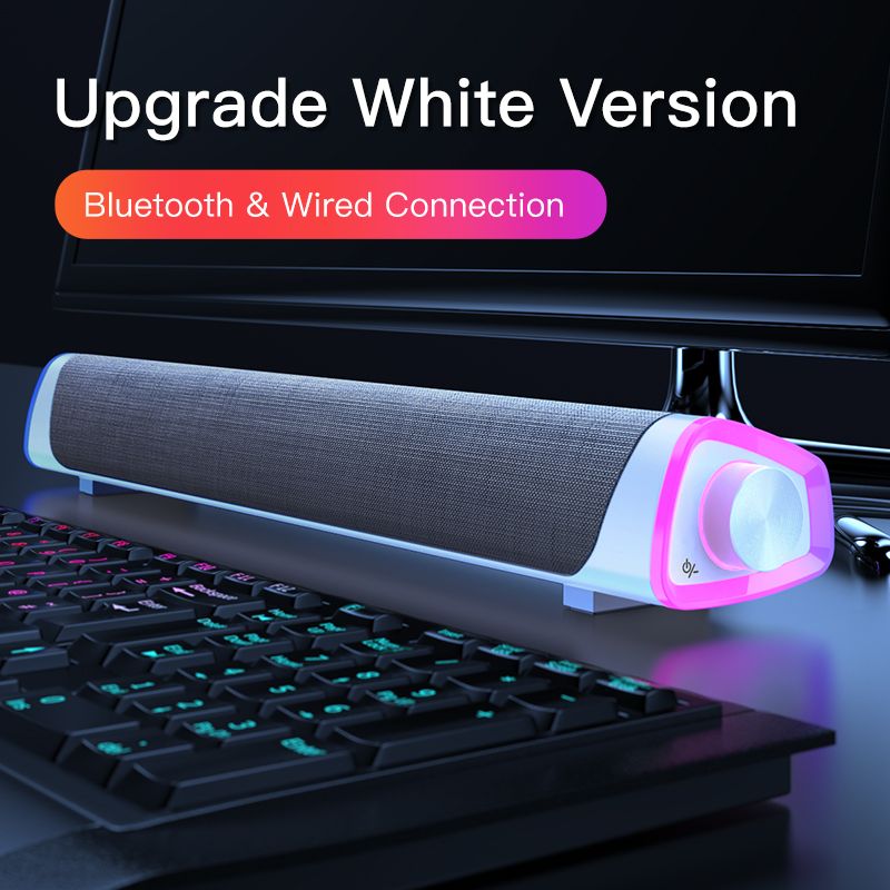 4D Computer Speaker Bar Stereo Sound Subwoofer  Speaker For Macbook Laptop Notebook PC Music Player Wired Loudspeaker