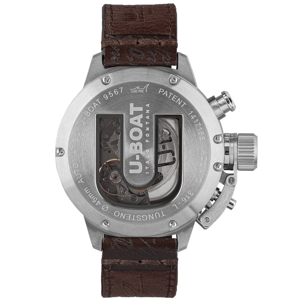U-Boat Men's Watch Classico Tungsteno CAS1 Chronograph Black Beige