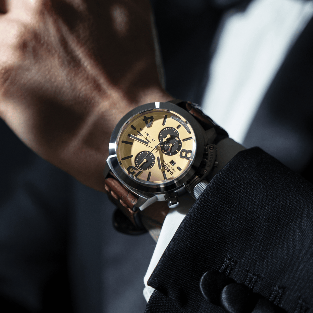 U-Boat Men's Watch Classico Tungsteno CAS2 Chronograph Beige