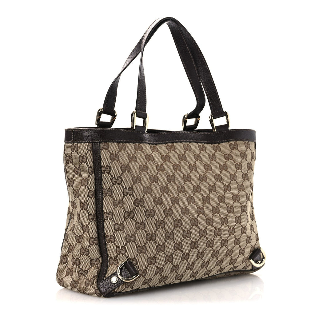 Monogram Medium Abbey Tote  Brown