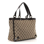 Monogram Medium Abbey Tote  Brown