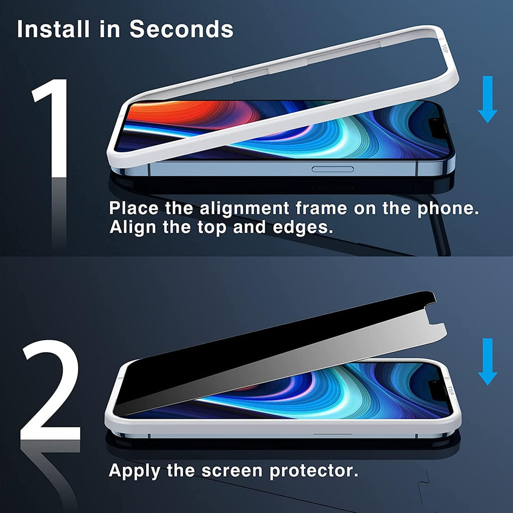 SAHARA - ZeroDamage Privacy Screen Protector (2-Pack) - iPhone 13 Pro Max and iPhone 14 Plus