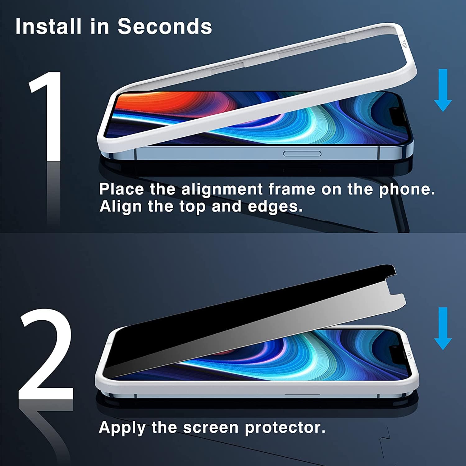 SAHARA - ZeroDamage Privacy Screen Protector (2-Pack) - iPhone 13 Pro