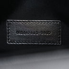 Grain De Poudre Matelasse Chevron Monogram Monochrome Envelope Clutch Black