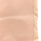 Nappa Calfskin Quilted Touch B Puffy Clutch Light Beige