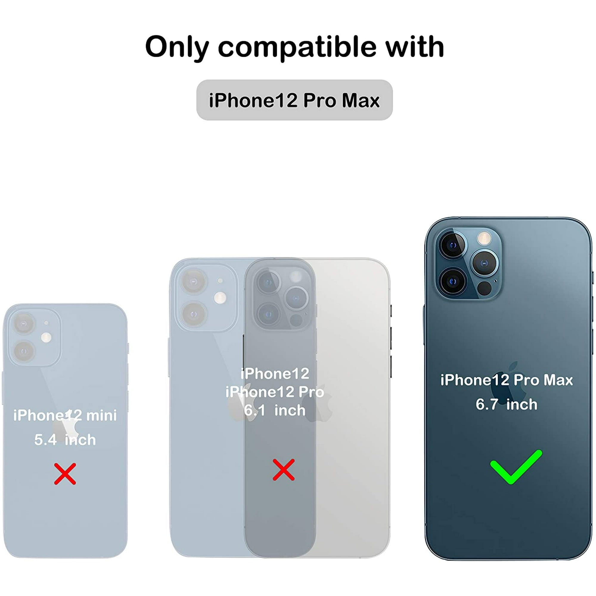 Entronix [Magnetic] Case Compatible with iPhone 12 Pro Max - [Hard Back] Thick Clear