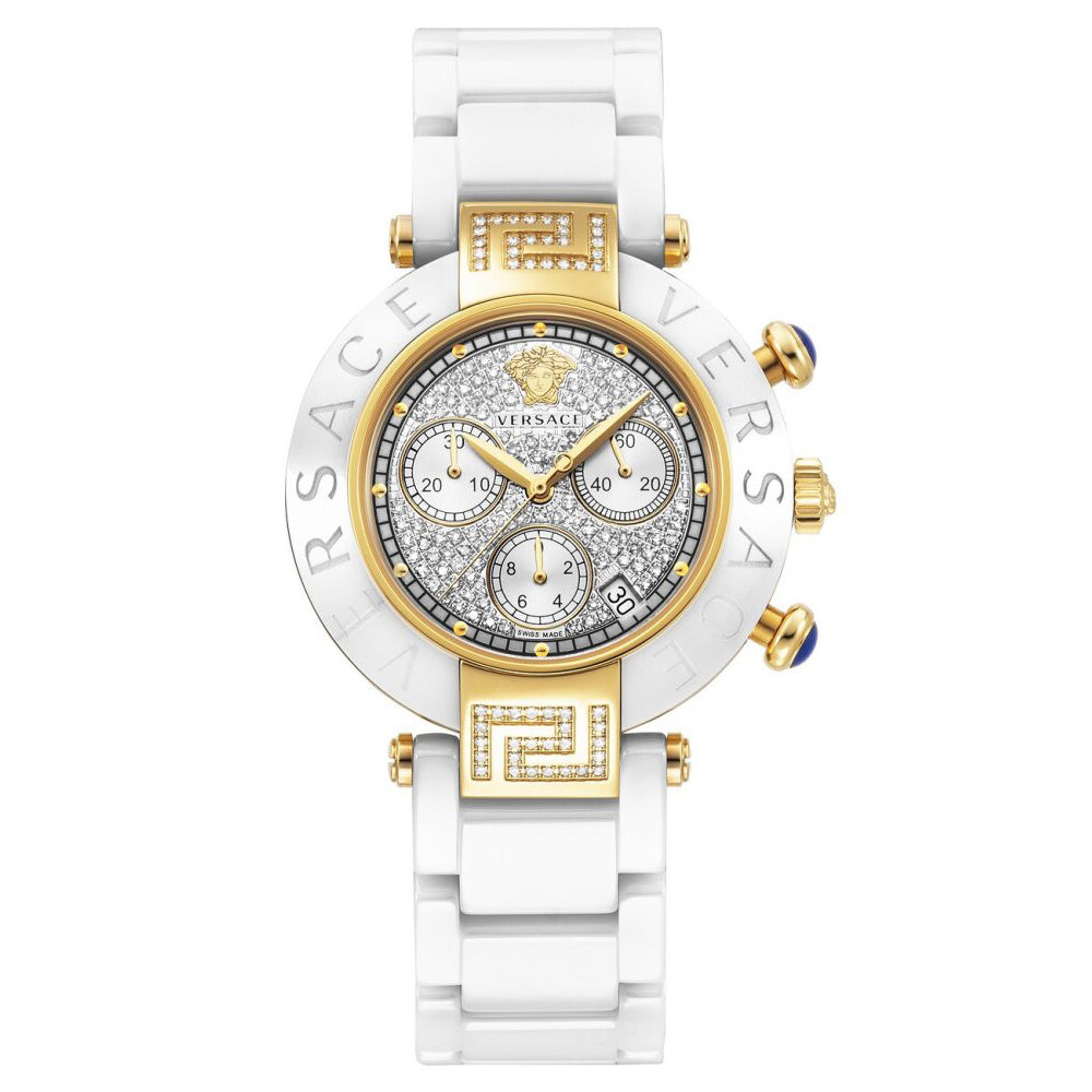 Versace Reve Chronograph Ladies' White Diamond Watch