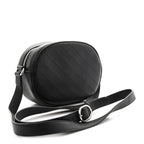 Sakai Be Green Calfskin Diagonal Stitched Mini Blondie Shoulder Bag Black