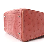 Ostrich Medium Lady Dior Red