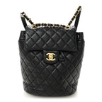 Calfskin Quilted Mini Urban Spirit Backpack Black