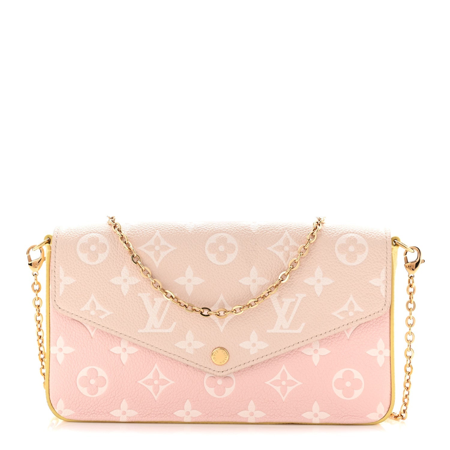 Empreinte Spring in the City Felicie Pochette Chain Wallet Pink Beige Yellow