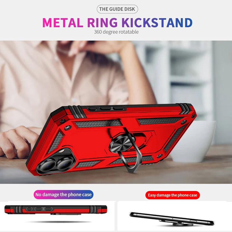 Entronix Case Compatible with iPhone 17 - Dual-Layer Guard Gripstand