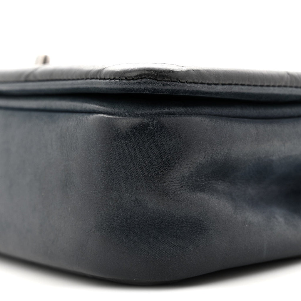 Calfskin Diamond Embossed New Chic Flap Blue