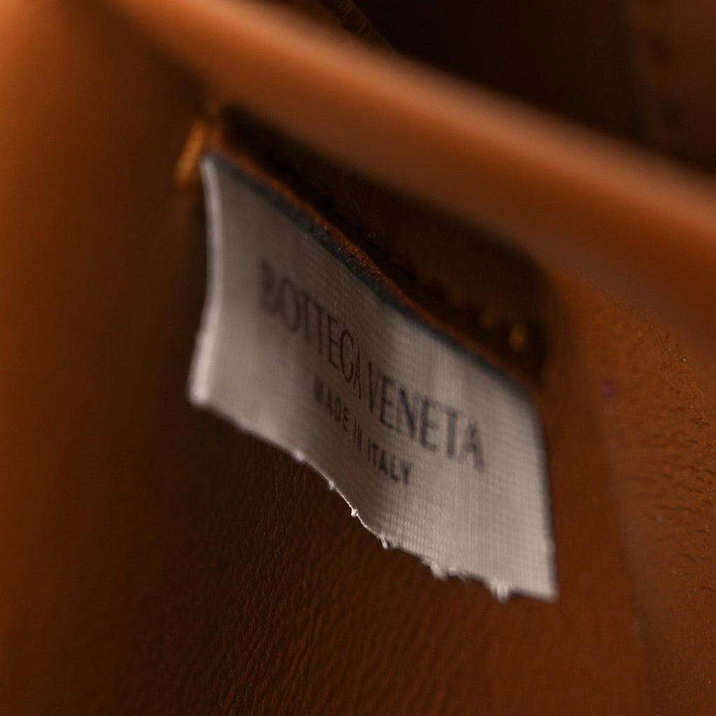 Suede Intrecciato Bang Bang Vanity Case Amber